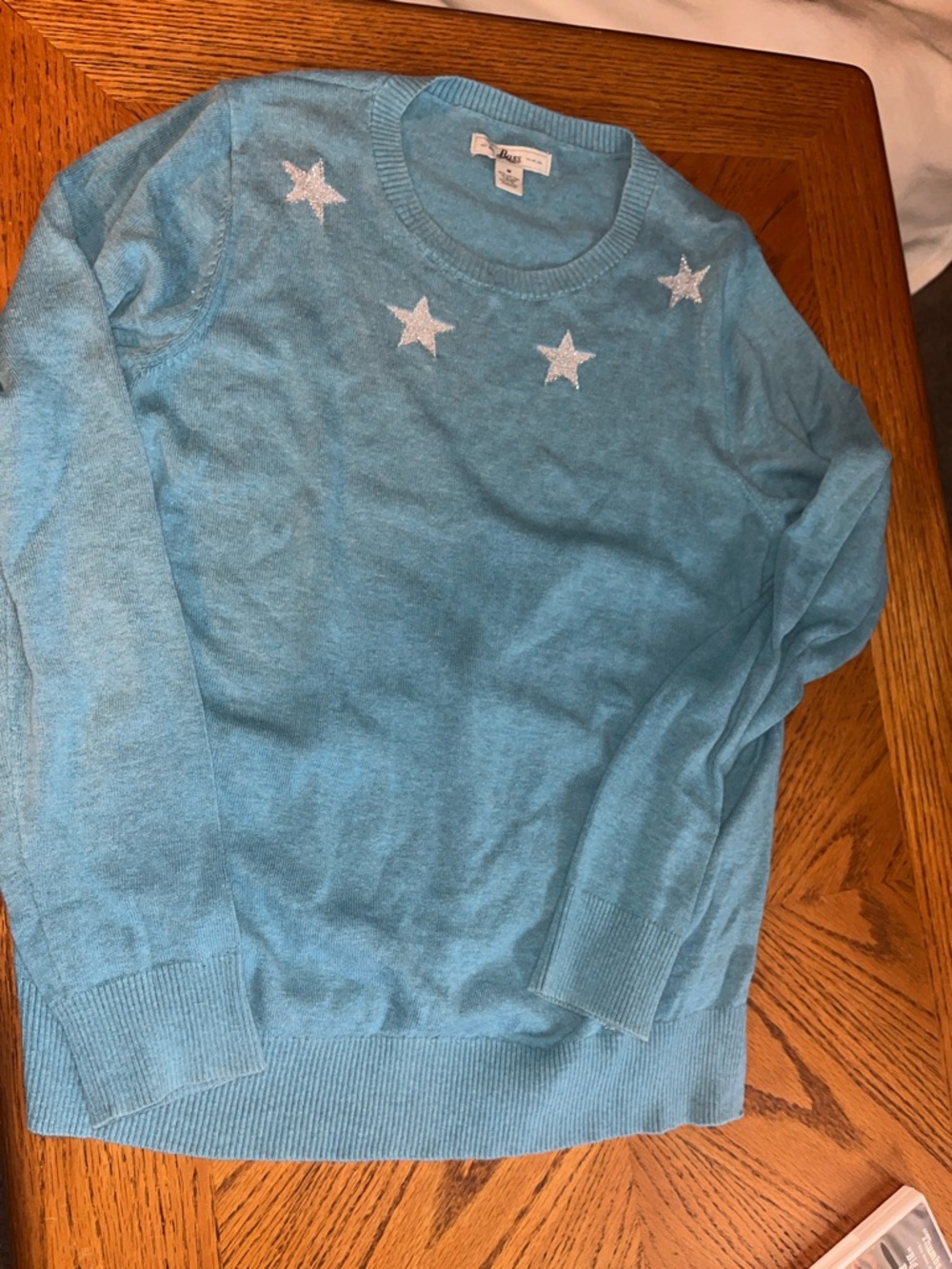 Bass Blue Star Accent Crewneck Sweater